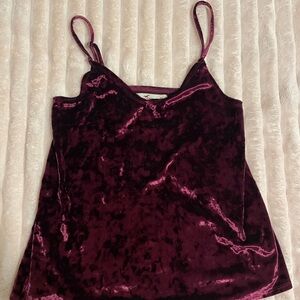 HOLLISTER Burgundy Velvet Camisole